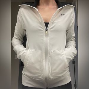 Nike Dri-Fit White Long Sleeve Jacket NWOT